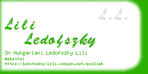 lili ledofszky business card